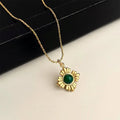 Thick 18K Real Gold Plated Vintage Floral Geometric Choker Necklace For Women