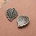 23x18MM Zinc Alloy Leaf Hollow Charm Pendant for DIY Necklace Bracelet Jewelry Making
