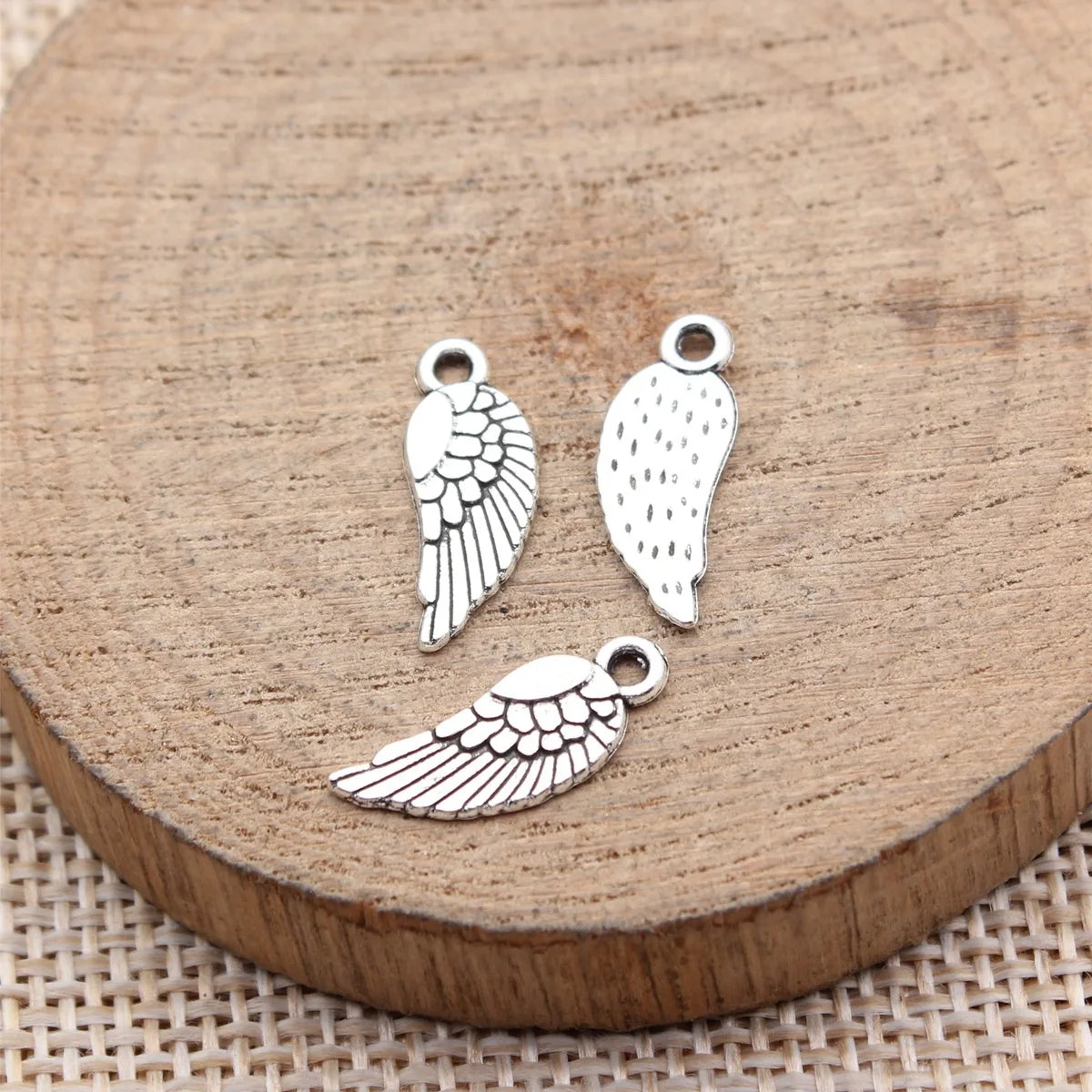 16x6.3mm 0.4g Multicolor Zinc Alloy Wing Charm Pendant for DIY Earrings Necklace Jewelry Making