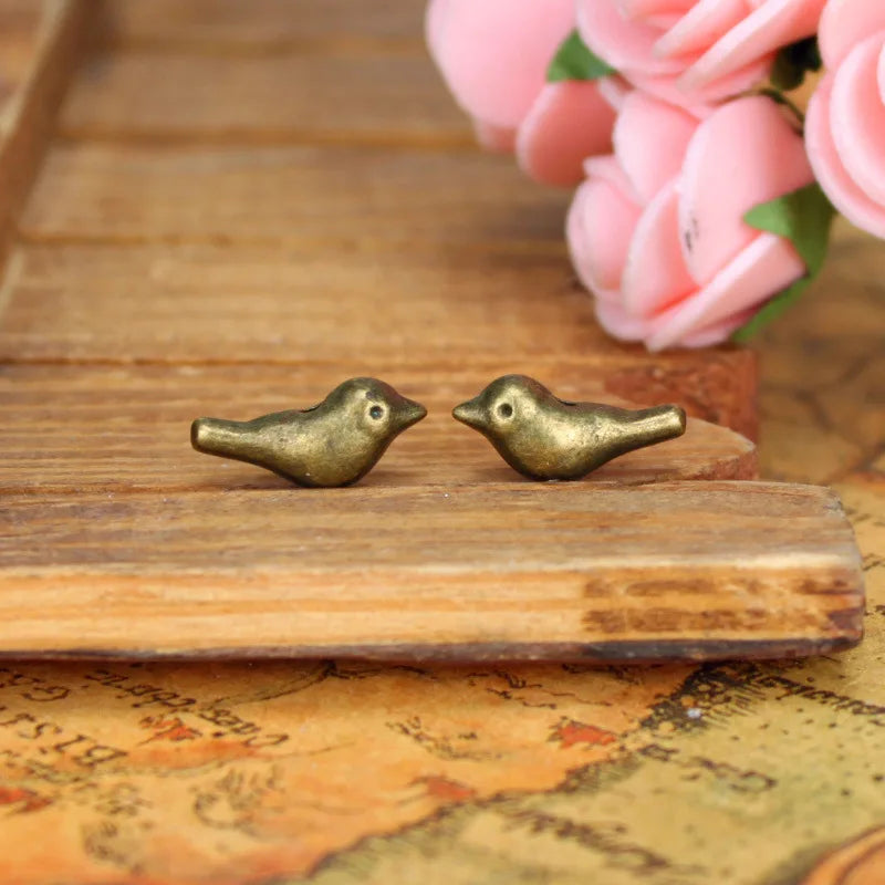 15x7MM Antique Silver Zinc Alloy Bird Charm Pendant for DIY Necklace Bracelet Jewelry Making
