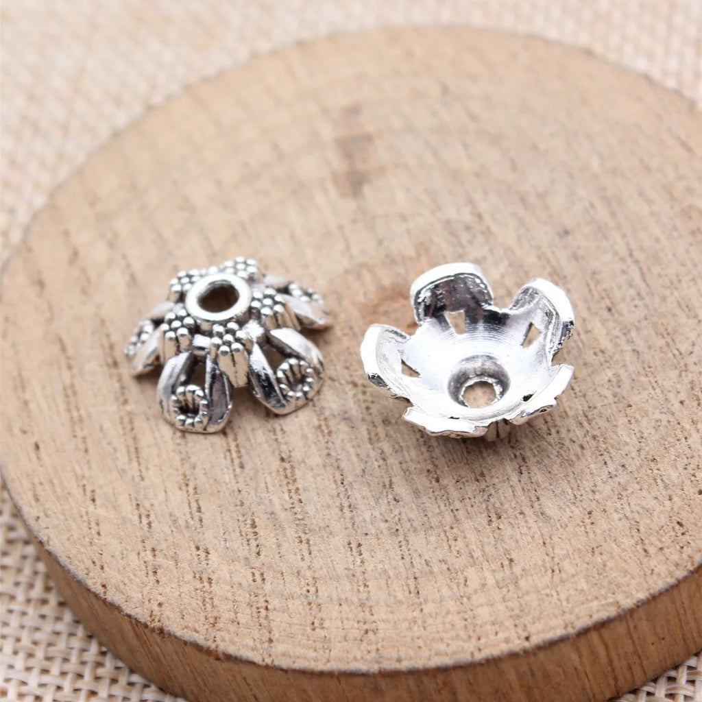 16x16x6.5mm 1.5g Multicolor Zinc Alloy Flower Bead Caps Jewelry Findings for DIY Bead Pendant Making
