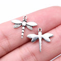 18x16mm 0.8g Antique Silver Zinc Alloy Dragonfly Charm Pendant for DIY Necklace Bracelet Making
