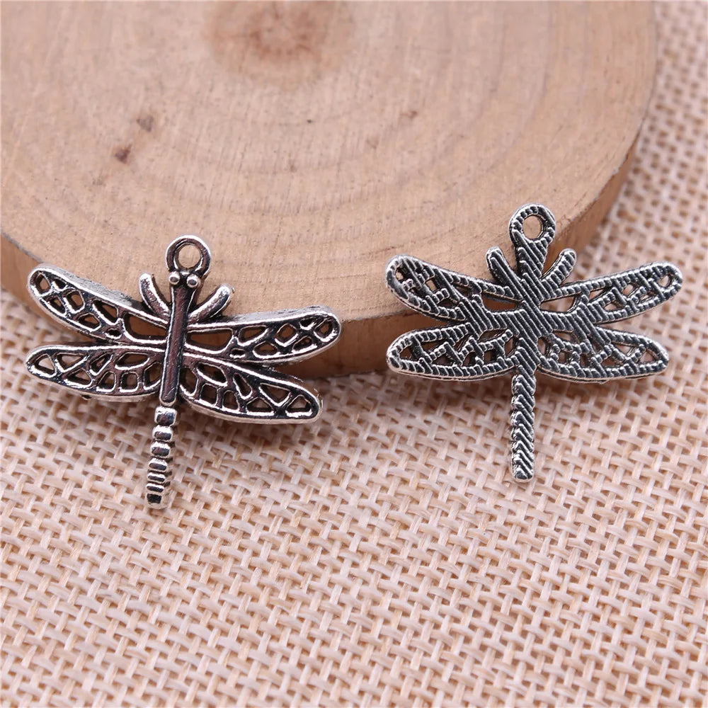 23x27mm 2.1g Multicolor Zinc Alloy Dragonfly Charm Pendant for DIY Necklace Bracelet Jewelry Making