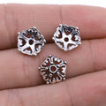 12mm 0.5g Antique Silver Zinc Alloy Flower Bead Cap Spacer Findings for DIY Jewelry Making