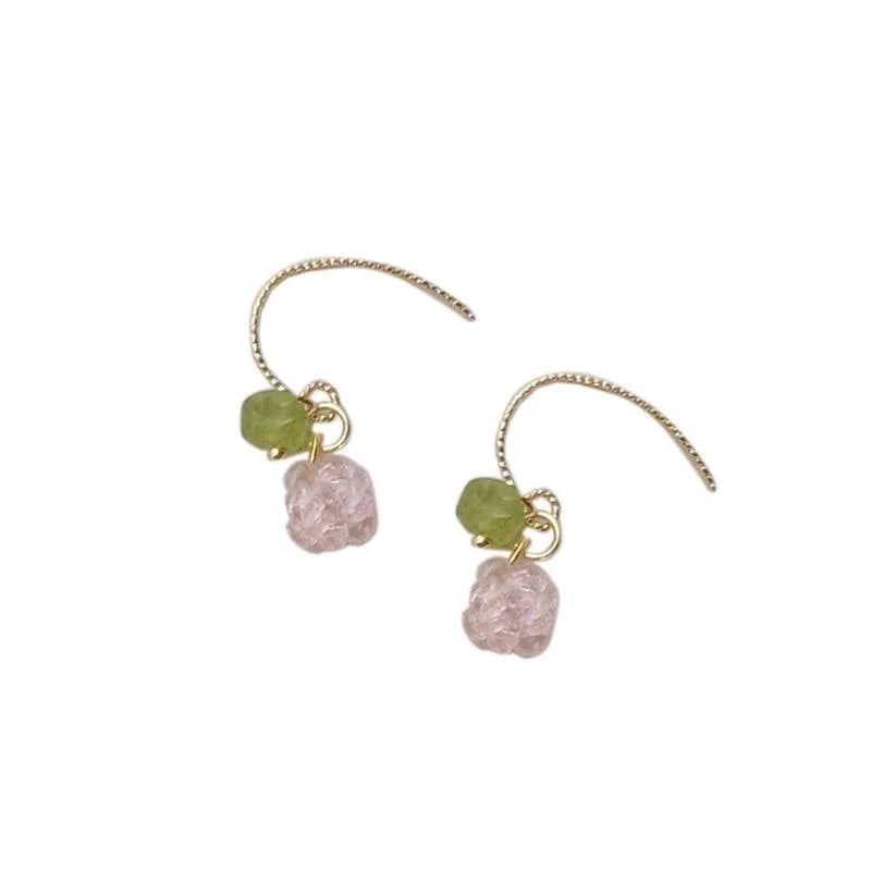 14K Gold Plated Copper Grape Stud Earrings, Handmade Korean Japanese Elegant Fruit Jewelry