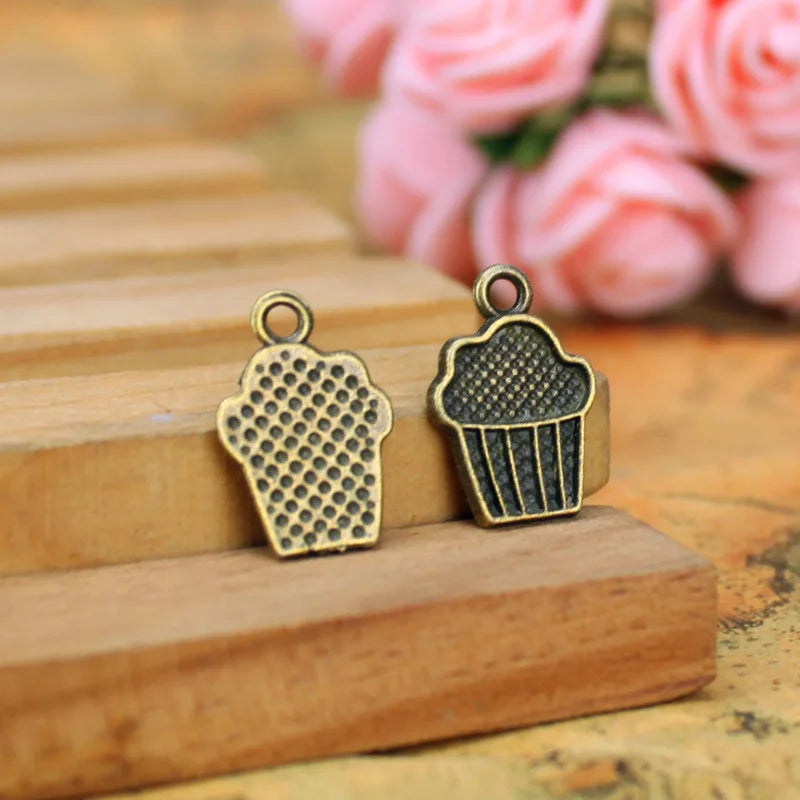16x11MM Zinc Alloy Ice Cream Charm Pendant for DIY Necklace Bracelet Jewelry Making
