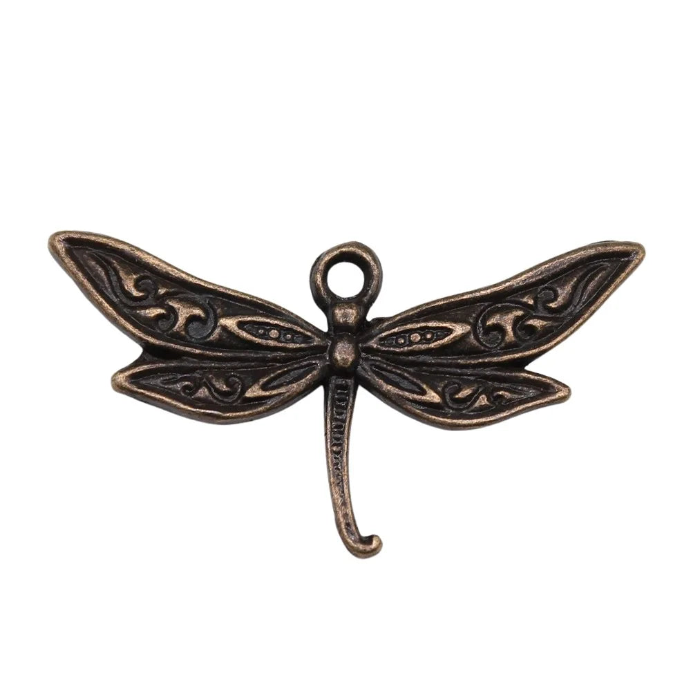 31x17mm 1.5g Multicolor Zinc Alloy Dragonfly Charm Pendant for DIY Handmade Jewelry Making