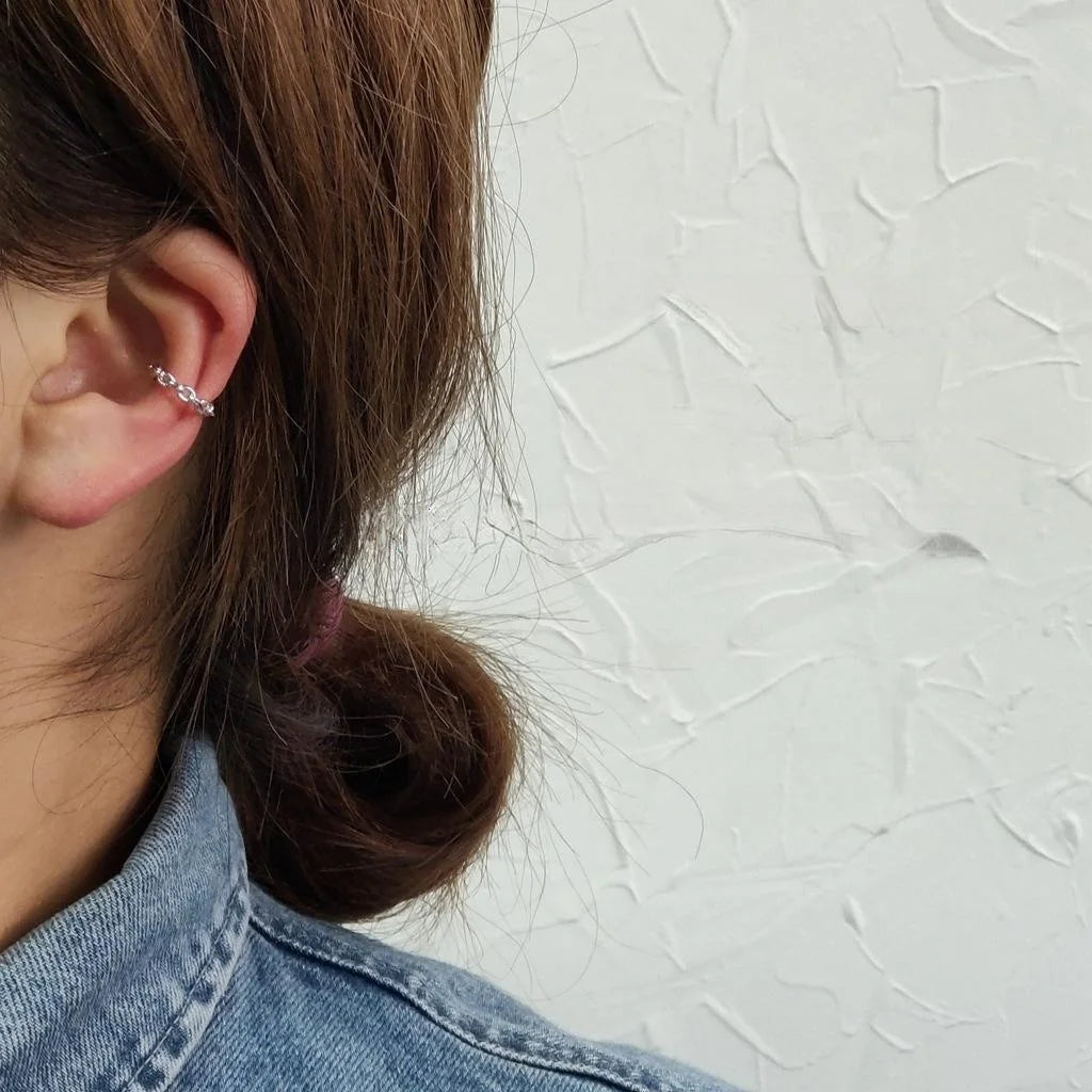 Minimalist Copper C Shape Hoop Earrings Fashion Commuter Ear Cuff Clip Light Luxury Jewelry