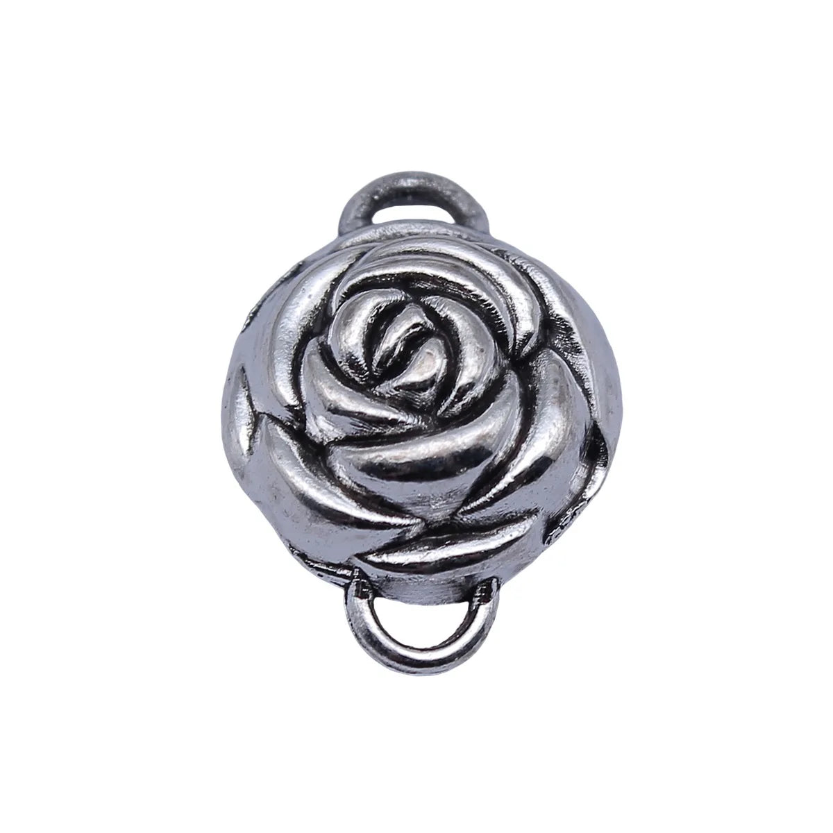 24x17x6.6mm 2.5g Antique Silver Zinc Alloy Flower Connector Charm for DIY Necklace Bracelet Making