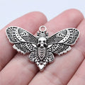 27x43mm 3.7g Multicolor Zinc Alloy Skull Butterfly Charm Pendant for Gothic DIY Jewelry Making