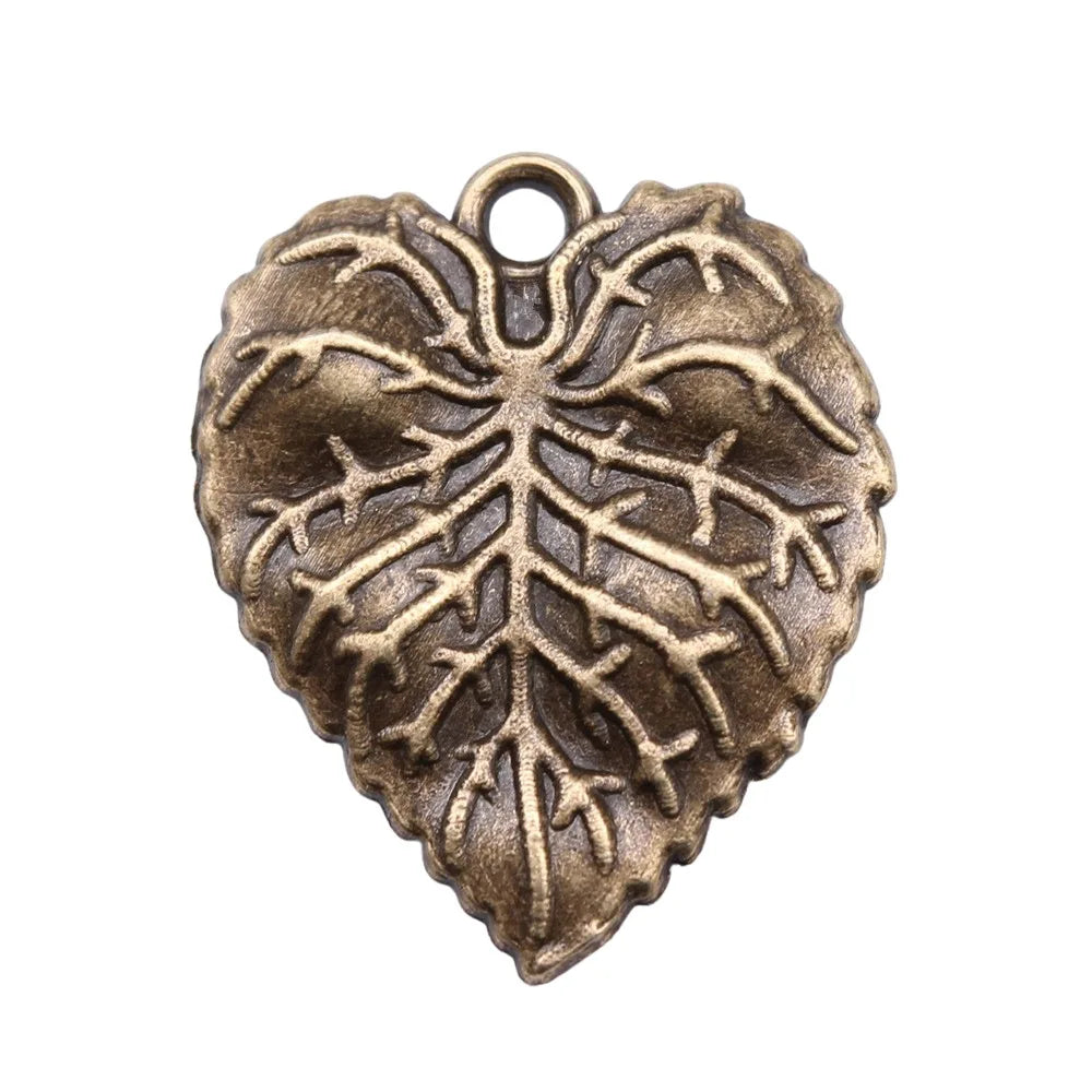 26x21mm 2g Multicolor Zinc Alloy Leaf Charm Pendant for DIY Necklace Bracelet Jewelry Making