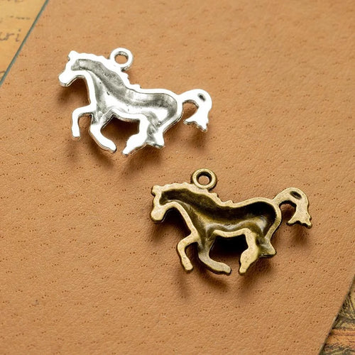 30x22MM Antique Silver Zinc Alloy Horse Charm Pendant for DIY Necklace Bracelet Jewelry Making