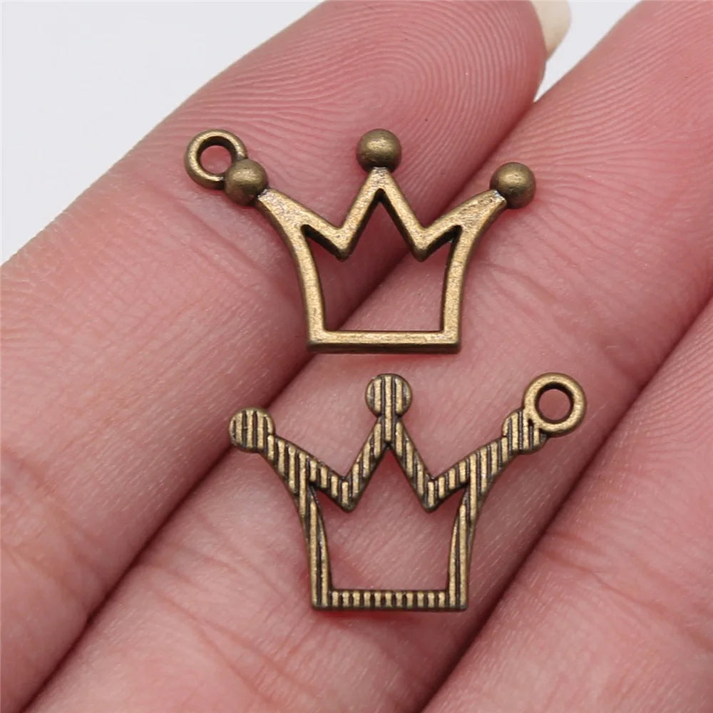20x13mm 0.7g Zinc Alloy Small Crown Charm Pendant for DIY Necklace Bracelet Jewelry Making