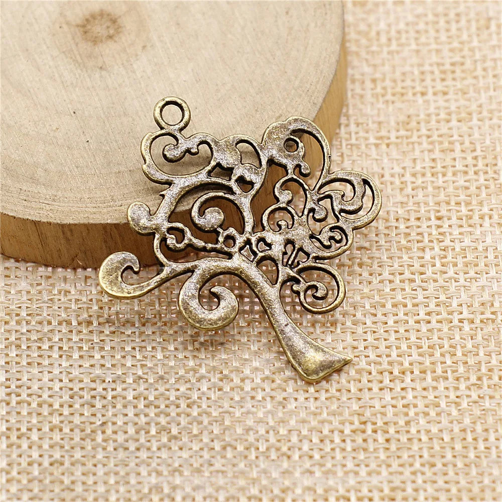 42x37mm 4.3g Multicolor Zinc Alloy Tree of Life Charm Pendant for Necklace Bracelet Jewelry Making