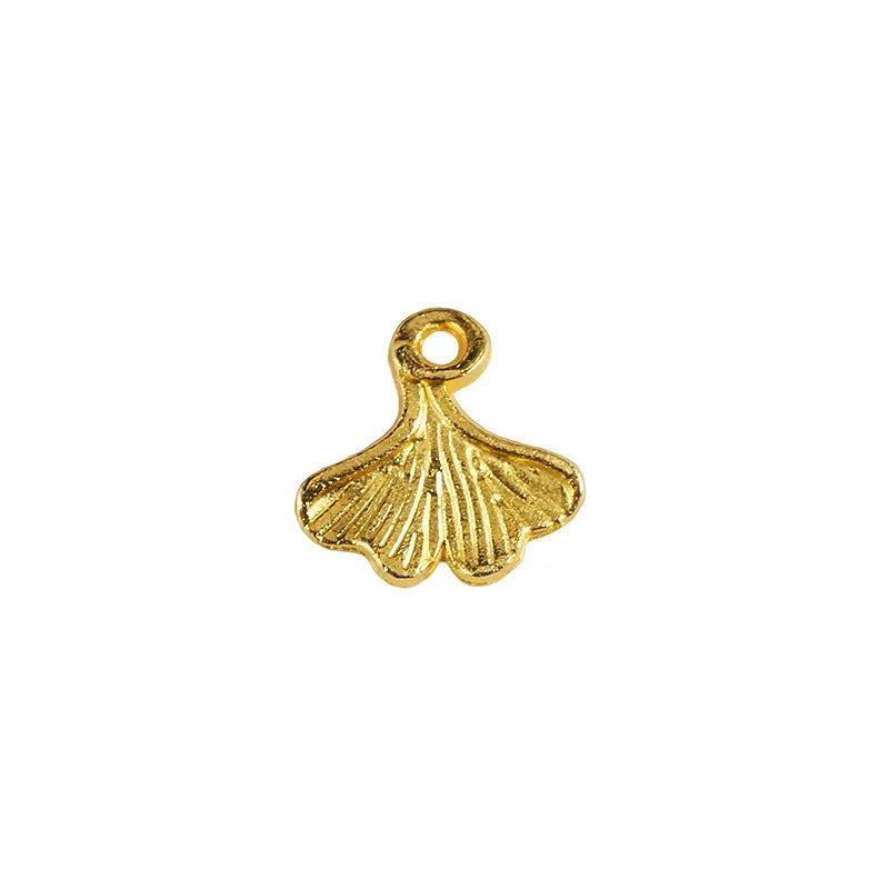13x12MM Zinc Alloy Ginkgo Leaf Charm Pendant for DIY Necklace Bracelet Jewelry Making