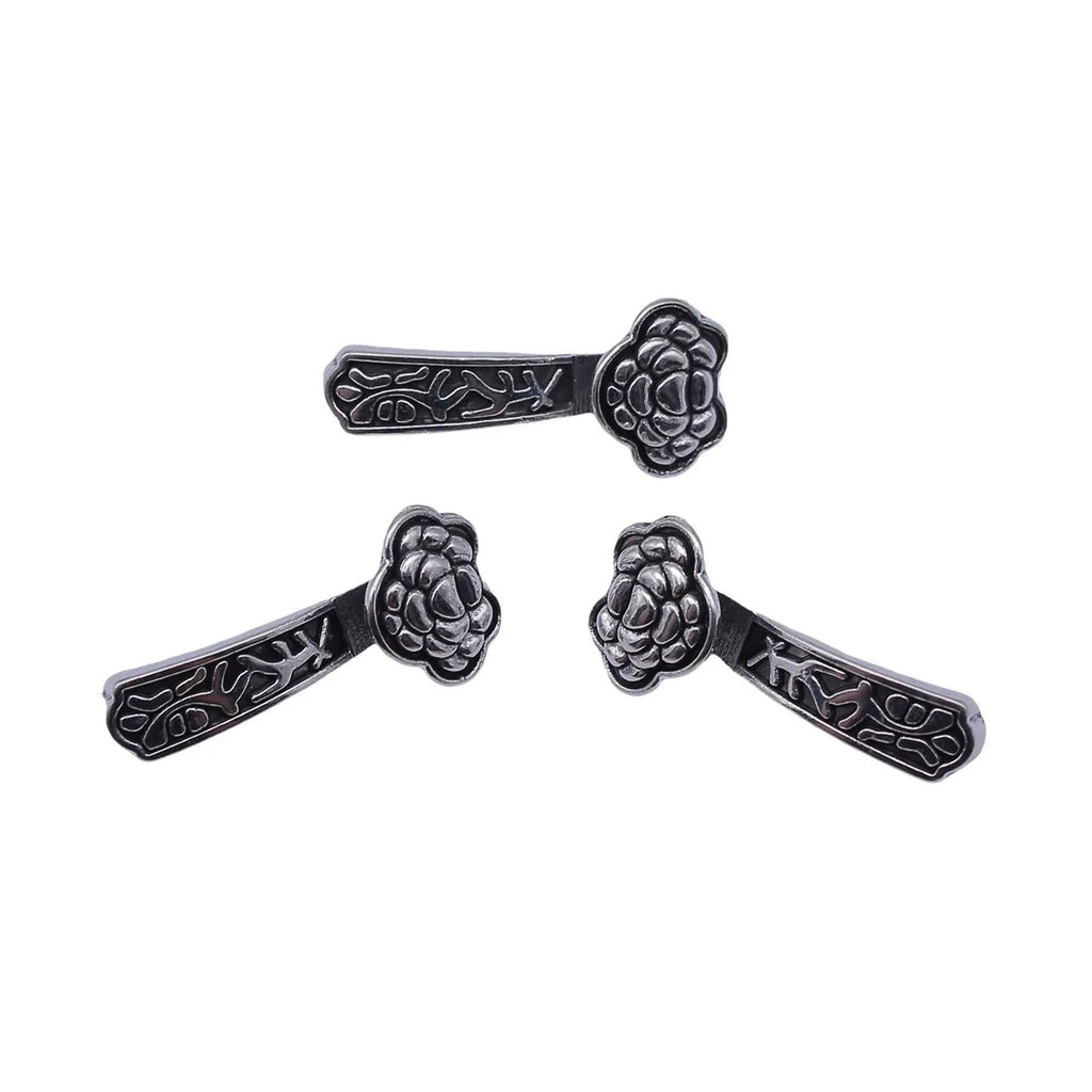 25x11x6.7mm 1.8g Antique Silver Zinc Alloy Ruyi Charm Pendant for DIY Necklace Bracelet Jewelry Making