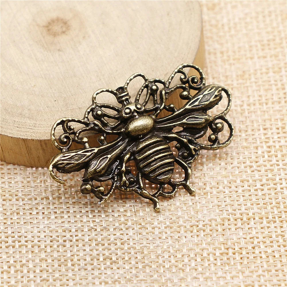 45x29mm 4.6g Multicolor Zinc Alloy Bee Charm Pendant for DIY Necklace Bracelet Jewelry Making