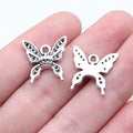 17x17mm 1.45g Antique Silver Zinc Alloy Crown Butterfly Charm Pendant for DIY Jewelry Making