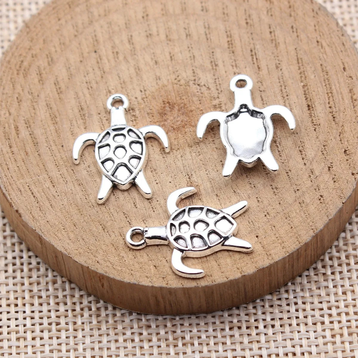 20x16mm 1g Antique Silver Zinc Alloy Sea Turtle Charm Pendant for DIY Bracelet Necklace Jewelry