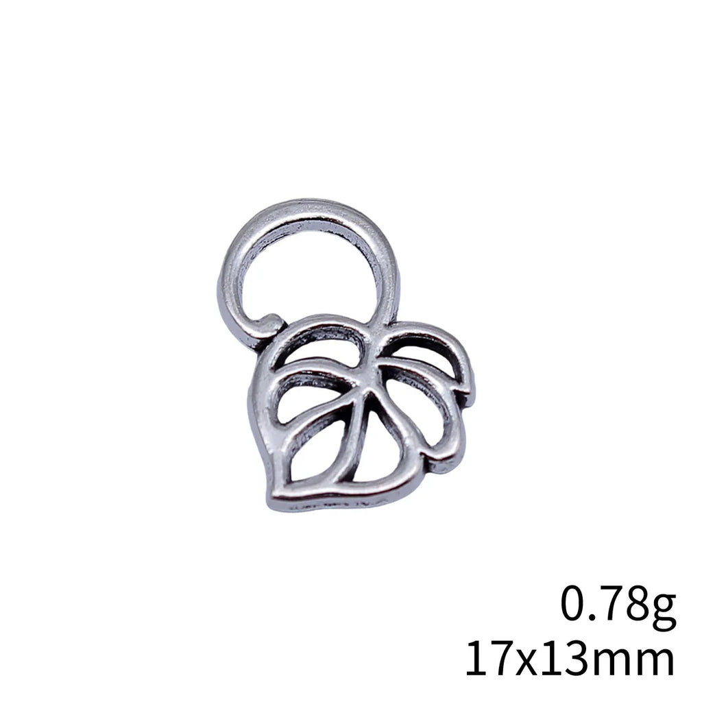 17x13mm 0.78g Multicolor Zinc Alloy Leaf Charm Pendant for DIY Necklace Bracelet Making