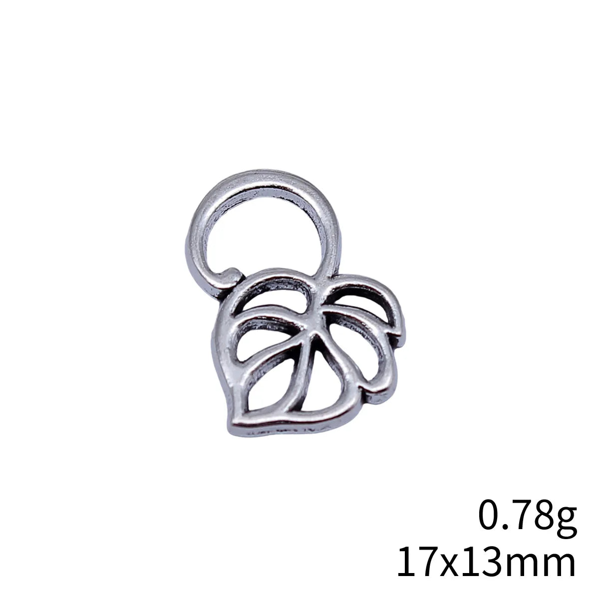 17x13mm 0.78g Multicolor Zinc Alloy Leaf Charm Pendant for DIY Necklace Bracelet Making