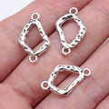 13x21mm 0.9g Zinc Alloy Hammered Geometric Connector Charm for DIY Earring Bracelet Jewelry Making