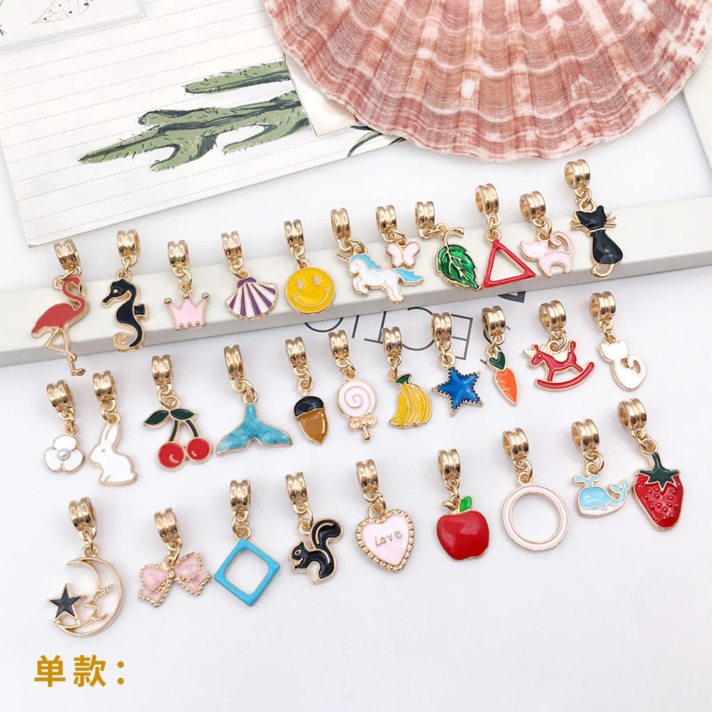 Zinc Alloy Crown Heart Large Hole Beads and Beads for DIY European Bracelet Jewelry