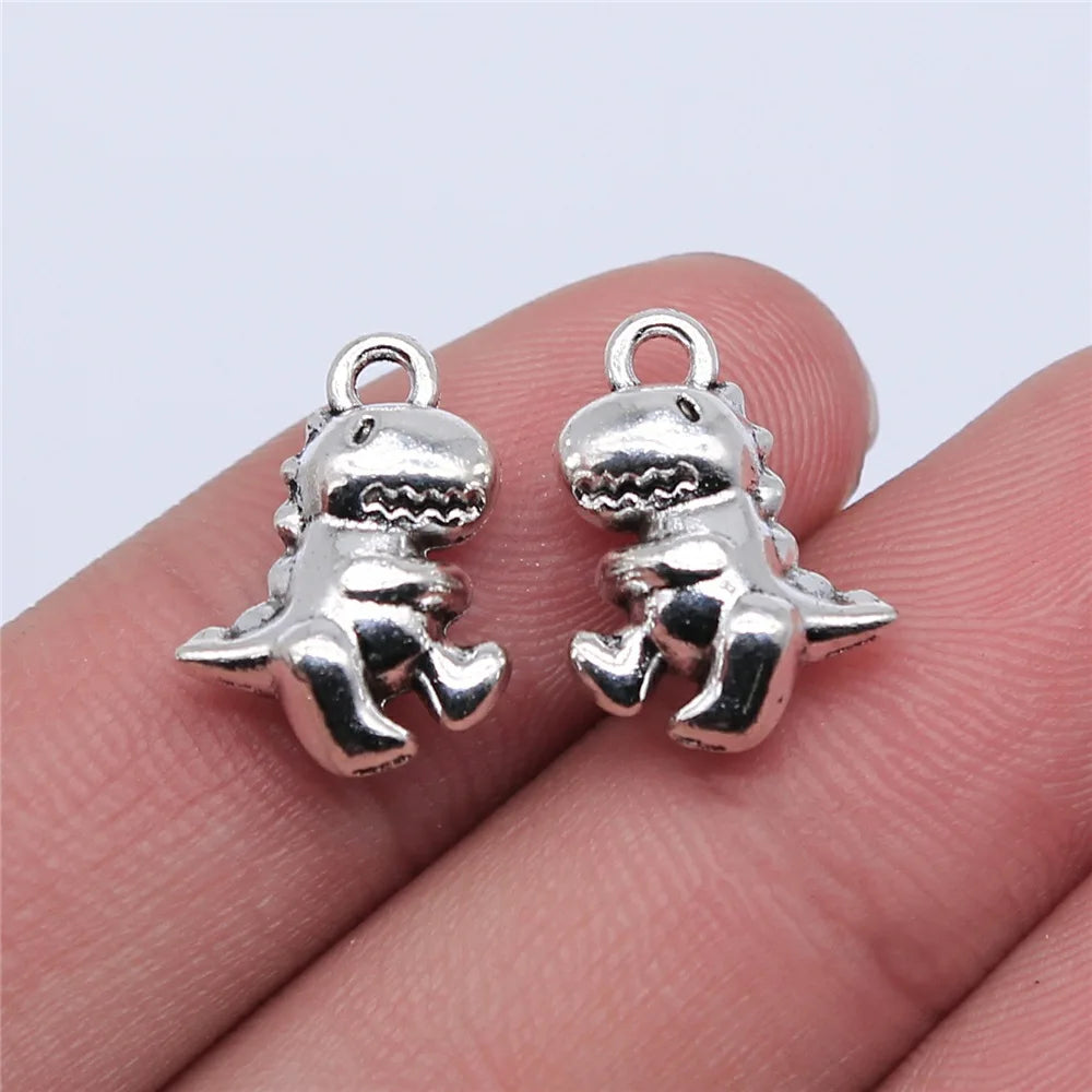 12x15mm 2.3g Multicolor Zinc Alloy Dinosaur charm pendant for necklace bracelet DIY jewelry making