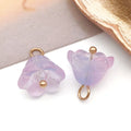 Glass Lily of the Valley Flower Loose Beads for DIY Earrings Bag Charm Jewelry