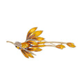 Elegant Enamel Flying Bird Brooch With Rhinestone Accents, Luxury Lapel Pin Corsage Suit Accessory Gift
