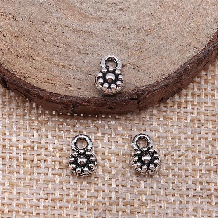 5x9mm 0.3g Zinc Alloy Flower Charm Pendants for DIY Bracelet Necklace Jewelry Making