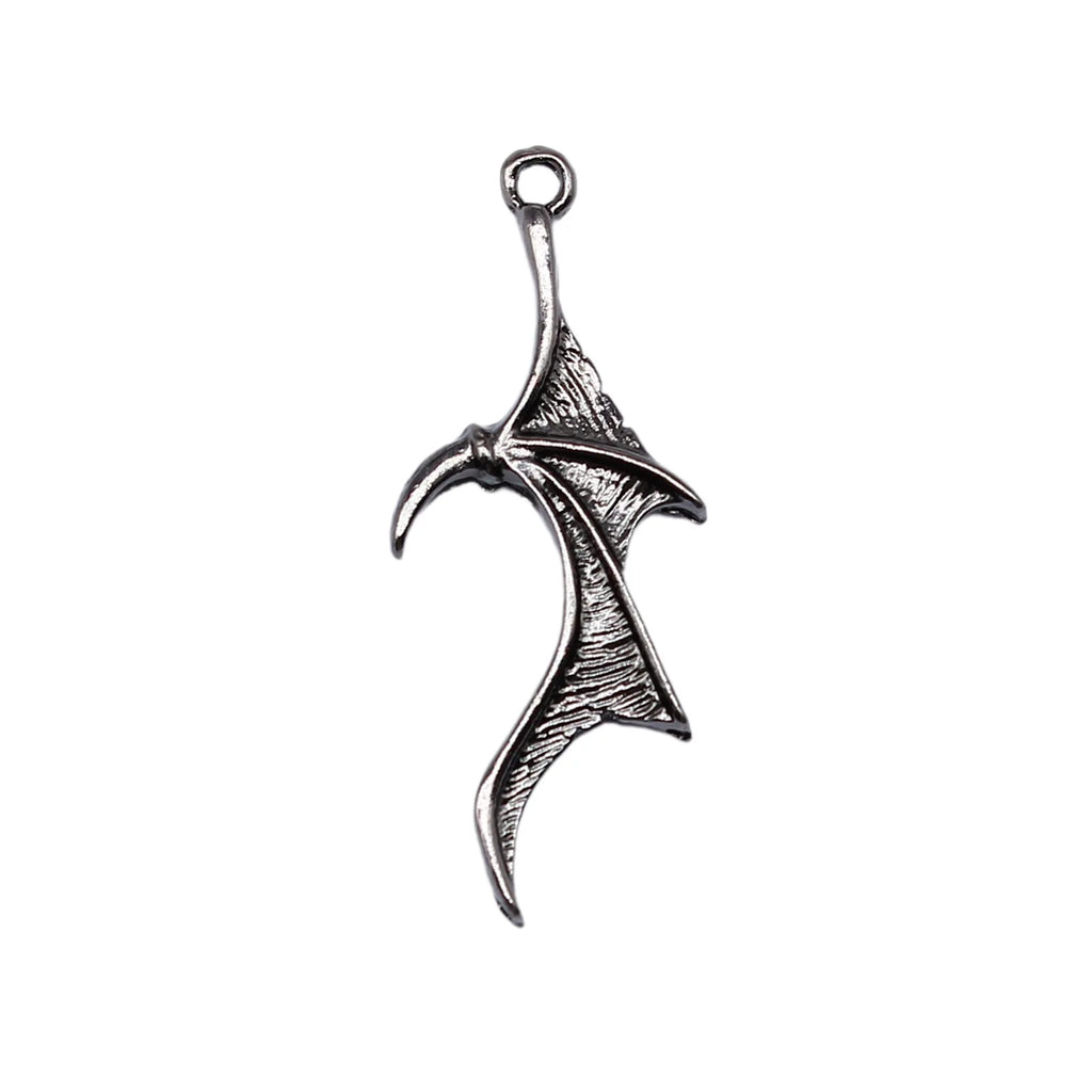 31x12mm 1.1g Multicolor zinc alloy Bat Wing charm pendant for gothic necklace bracelet DIY making
