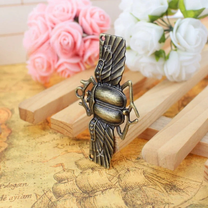 62x38MM Antique Silver Zinc Alloy Beetle Charm Pendant for DIY Necklace Bracelet Jewelry Making