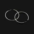 Vintage Faceted Alloy Big Round Hoop Stud & Clip On No Piercing Hong Kong Style Statement Earrings