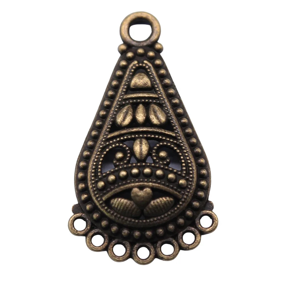 17x30mm 1.6g Multi Color Zinc Alloy Geometric Earring Connector Charms for DIY Jewelry Making