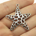 40x37mm 3.4g Multicolor Zinc Alloy Starfish Charm Pendant for DIY Ocean Theme Jewelry Making