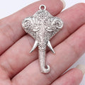 46x27mm 3.3g Antique Silver Zinc Alloy Elephant Charm Pendant for DIY Necklace Bracelet Jewelry