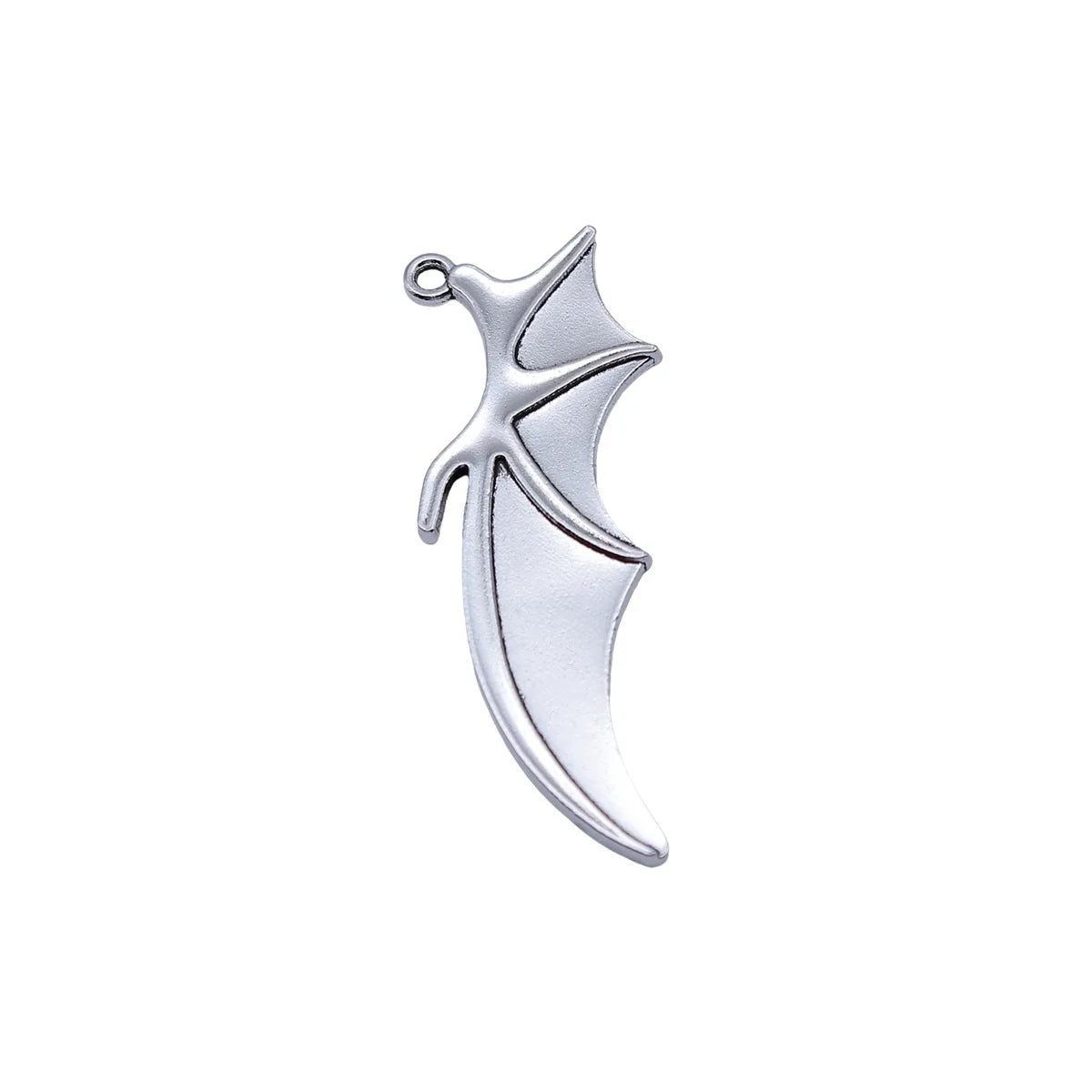 49x18mm 4.9g Antique Silver Zinc Alloy Vampire Bat Wings Charm Pendant for DIY Gothic Jewelry Making