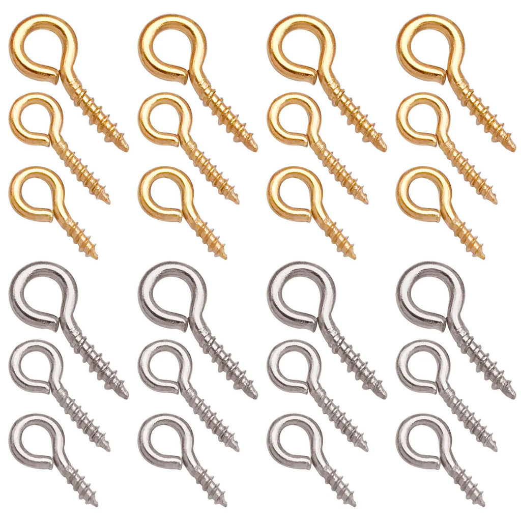 Stainless Steel Gold Eye Screw Connector for DIY Jewelry Making