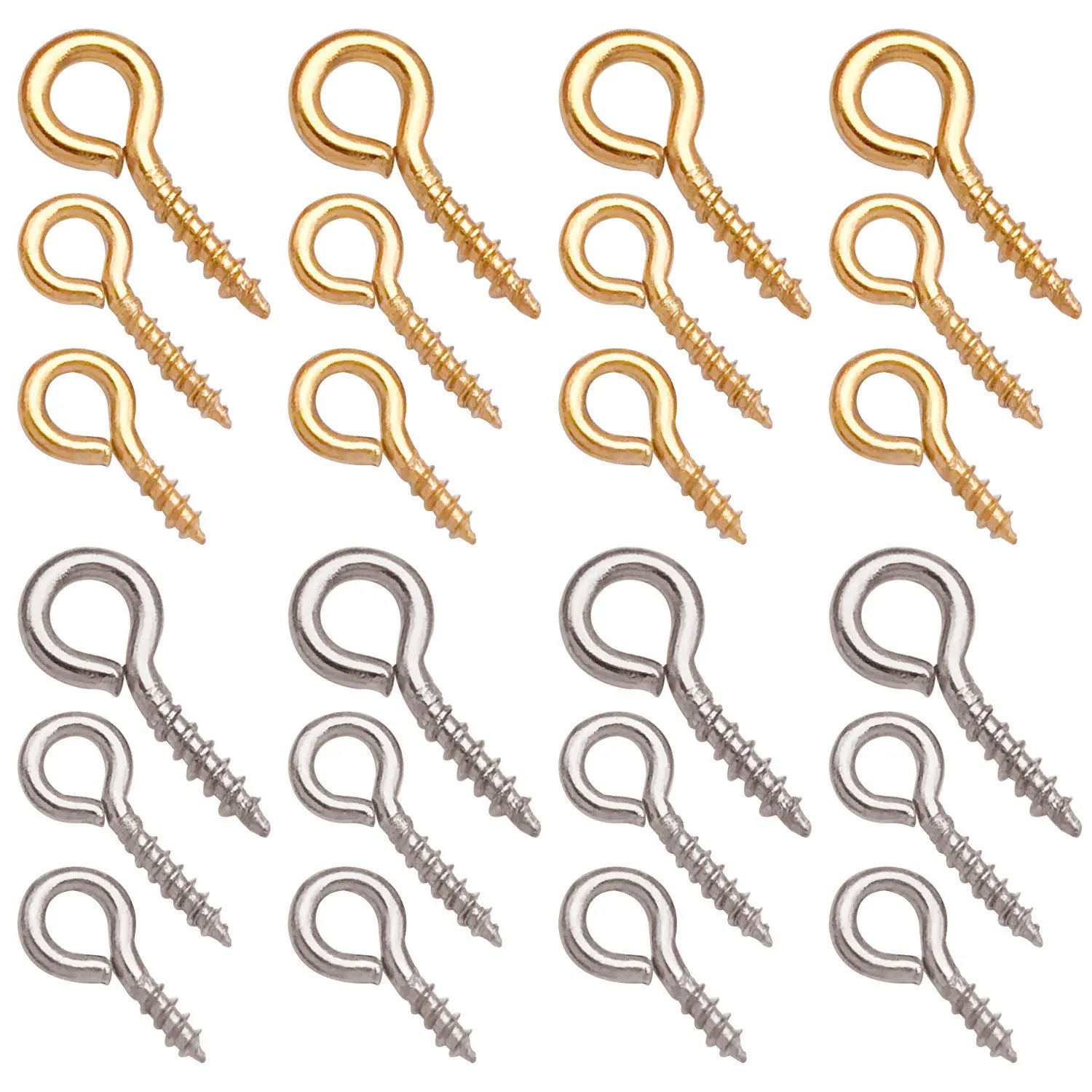 Stainless Steel Gold Eye Screw Connector for DIY Jewelry Making
