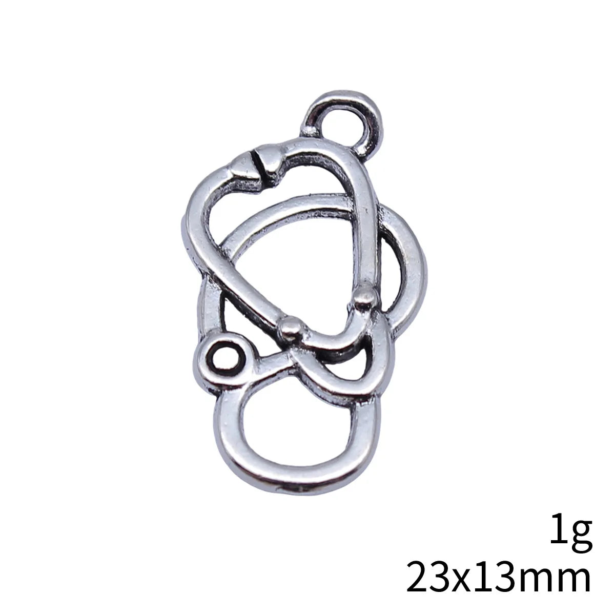 23x13mm 1g Multicolor Zinc Alloy Stethoscope Charm Pendant for DIY Nurse Jewelry Accessories