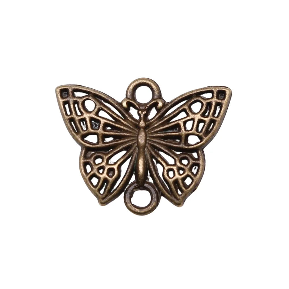 20x16mm 1.1g Multicolor Zinc Alloy Butterfly Connector Charm for DIY Necklace Bracelet Jewelry Making