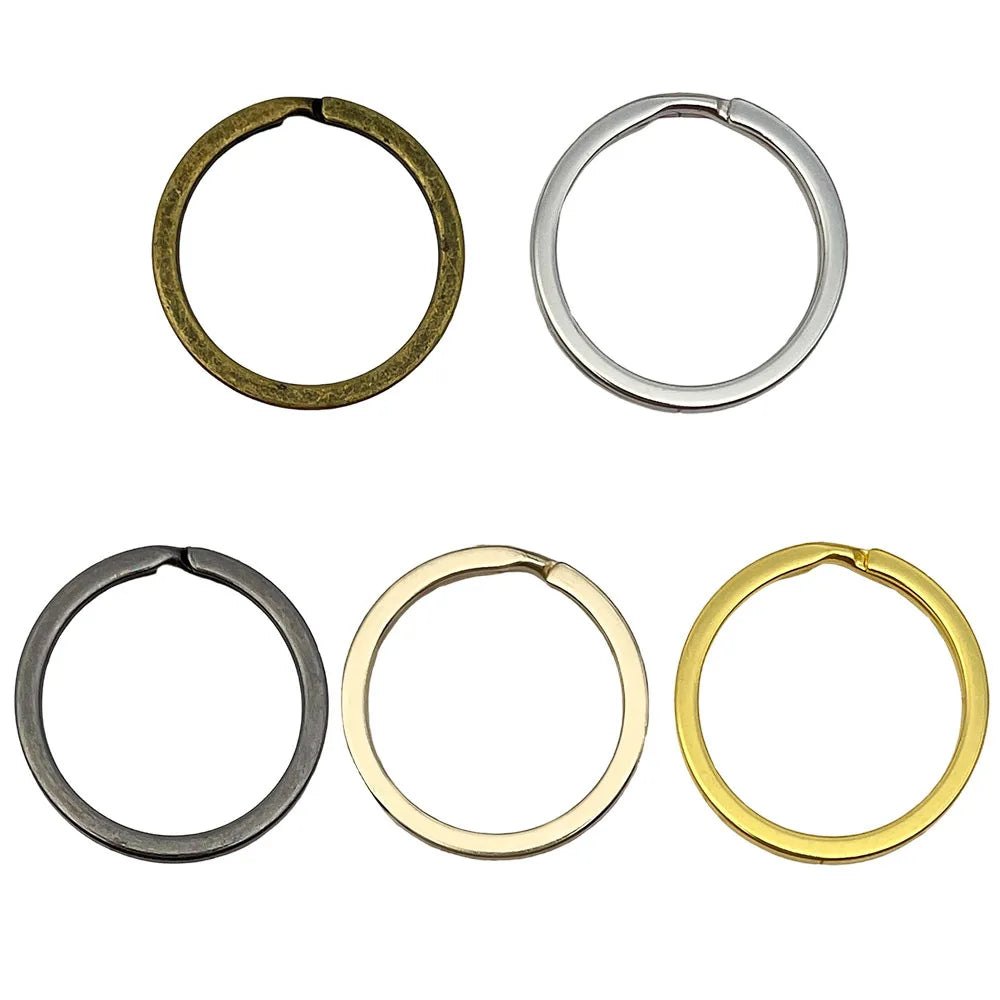 Iron Round Key Ring Dog Findings for DIY Keychain Pendant Backpack and Car Hanging Accessories