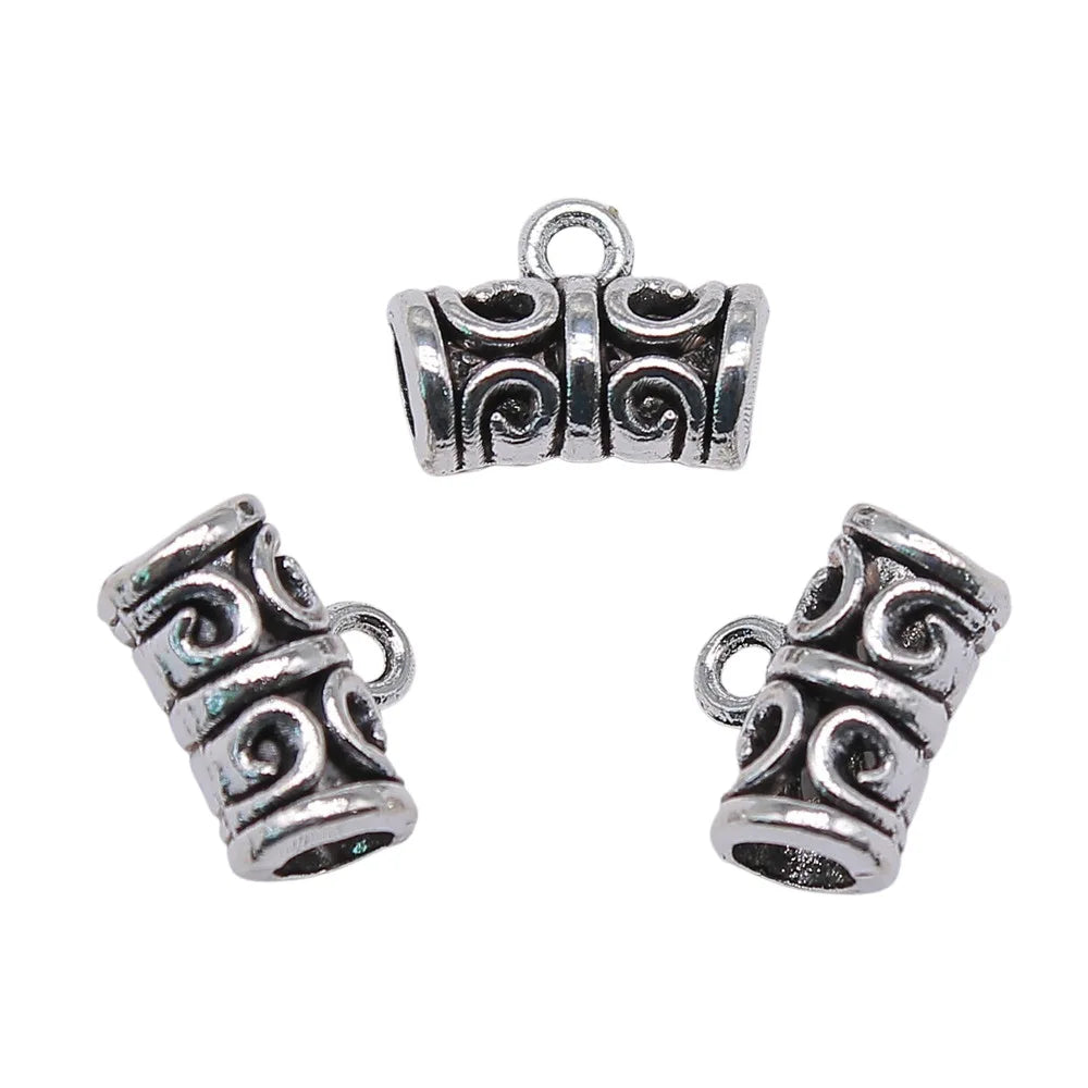 12x9mm 1g Antique Silver Zinc Alloy Pendant Bails Connector Charms for DIY Jewelry Making