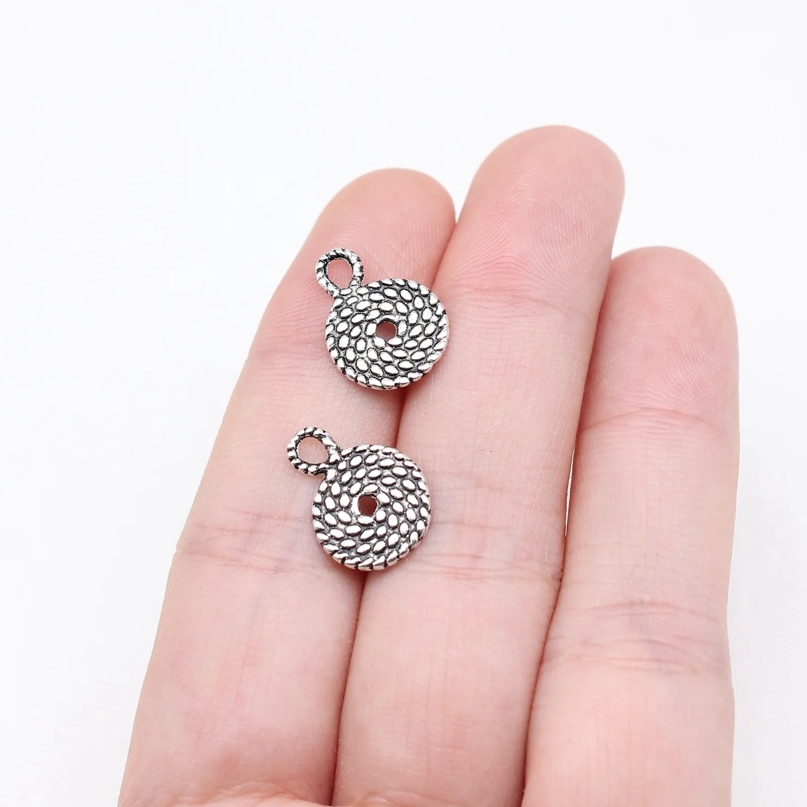 15x11mm 0.6g Antique Silver Zinc Alloy Rope Charm Pendant for DIY Bracelet Necklace Jewelry Making