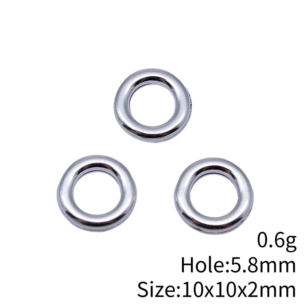 10x10x2mm 0.6g Multicolor Zinc Alloy Round Ring Spacer Beads for DIY Bracelet Necklace Jewelry Making