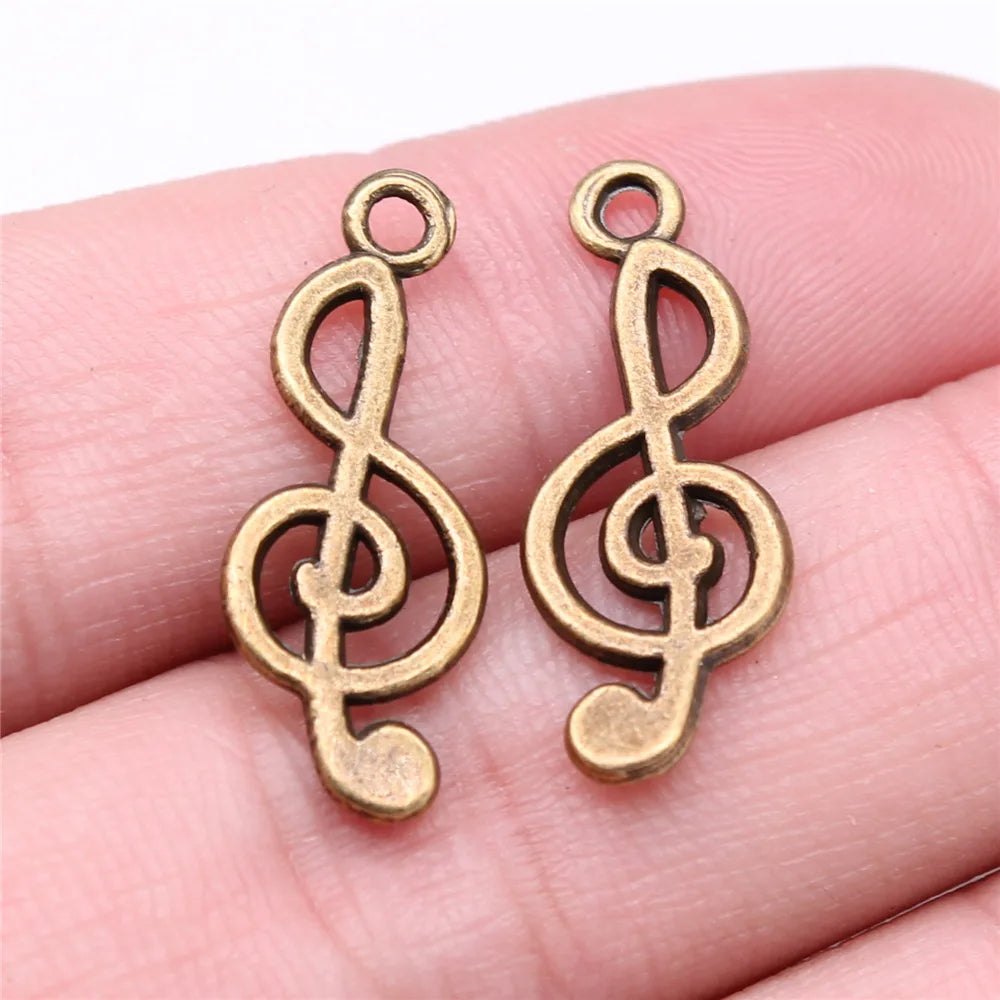 26x10mm 0.8g Multicolor Zinc Alloy Music Note Charm Pendant for DIY Necklace Bracelet Jewelry Making