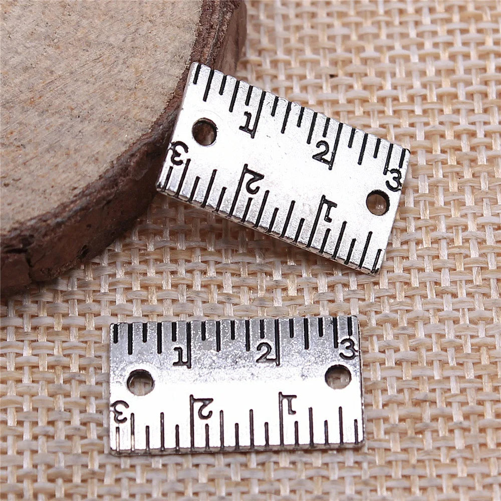 21mm 1.4g Multicolor Zinc Alloy Ruler Connector Charm for DIY Bracelet Necklace Making