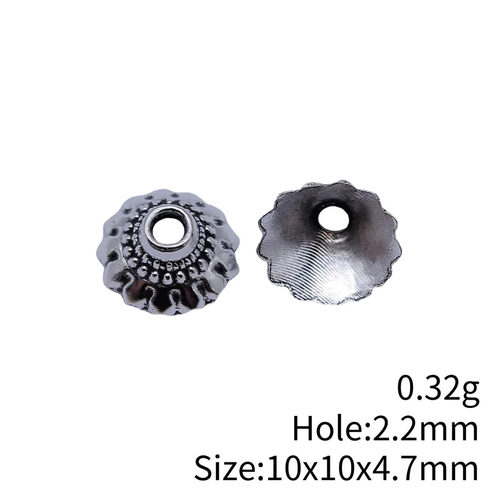 10x10x4.7mm 0.32g Multicolor Zinc Alloy Flower Bead Cap Jewelry Findings for DIY Beaded Jewelry