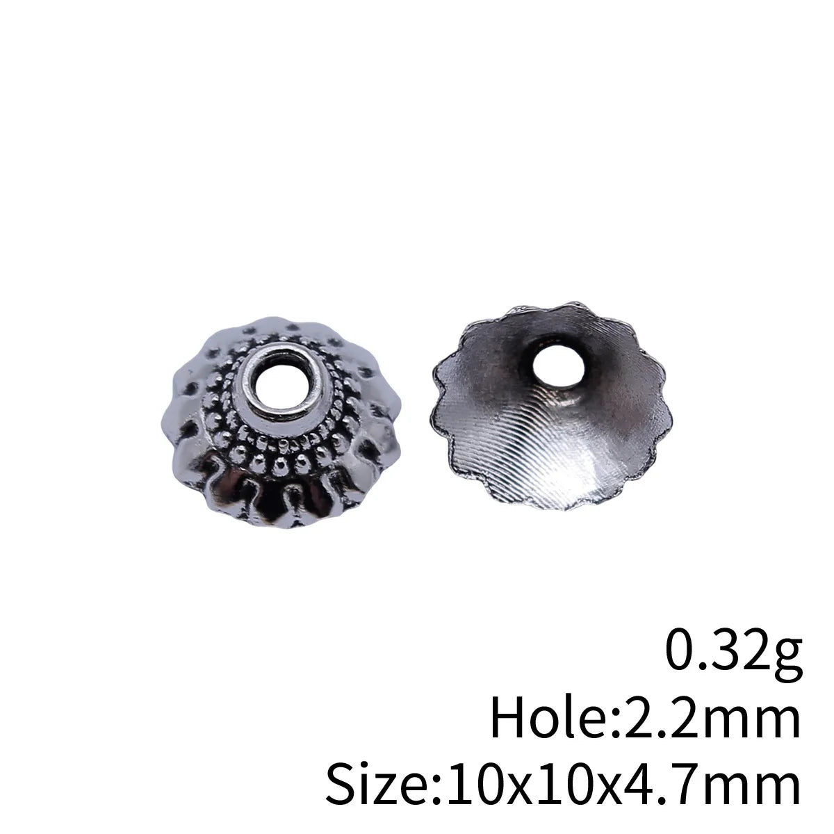 10x10x4.7mm 0.32g Multicolor Zinc Alloy Flower Bead Cap Jewelry Findings for DIY Beaded Jewelry